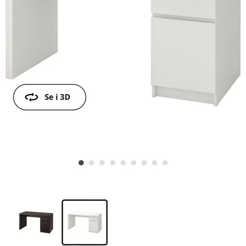 Ikea Malm skrivebord selges billig