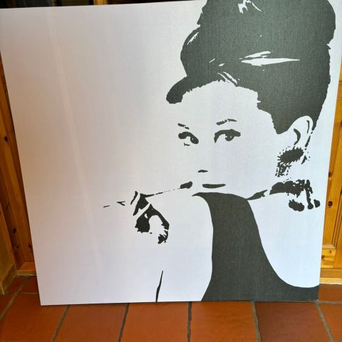 Vintage Audrey Hepburn canvas print