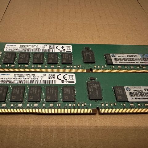 Samsung 16GB DDR4 2400T ECC Server/Workstation RAM - 114 stk tilgjengelig