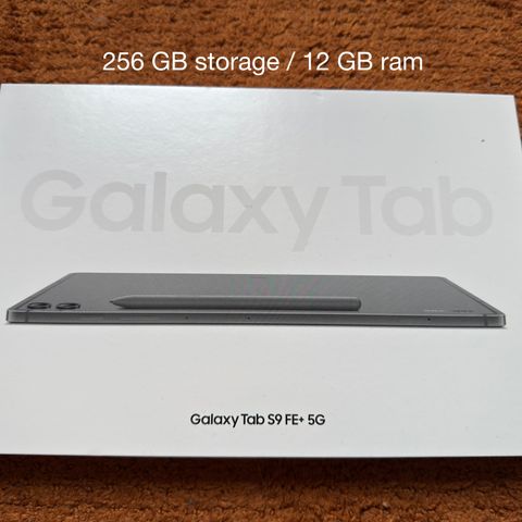 Uåpnet Samsung Galaxy Tab S9 FE+ 5G (12GB / 256 GB)