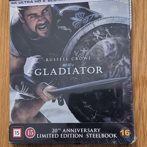 Gladiator 20th anniversary steelbook limited edition 4 K UHD