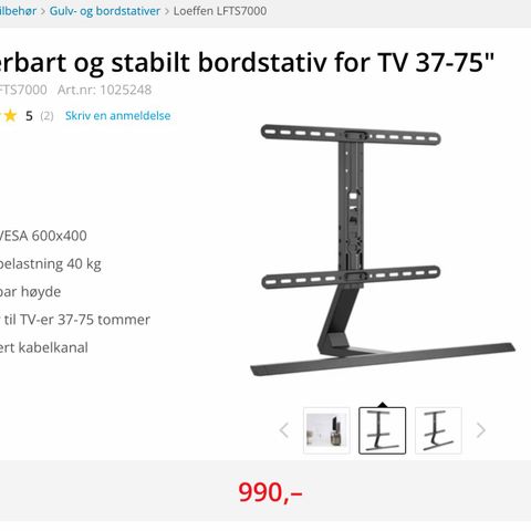 Bordstativ for TV 37" - 75"