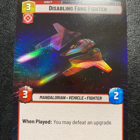 Disabling fang fighter hyperspace foil Star wars unlimited samlekort