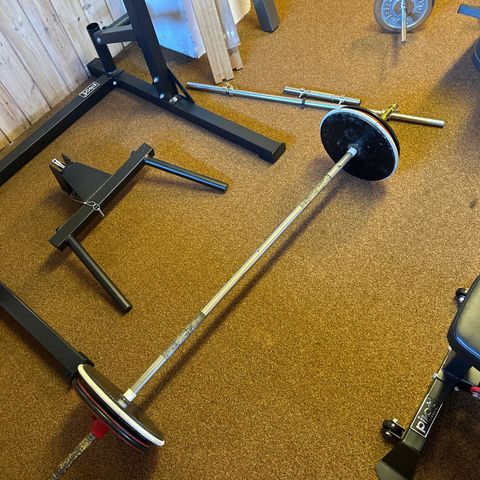 190cm vektstang til 25mm plater med 50kg vekt