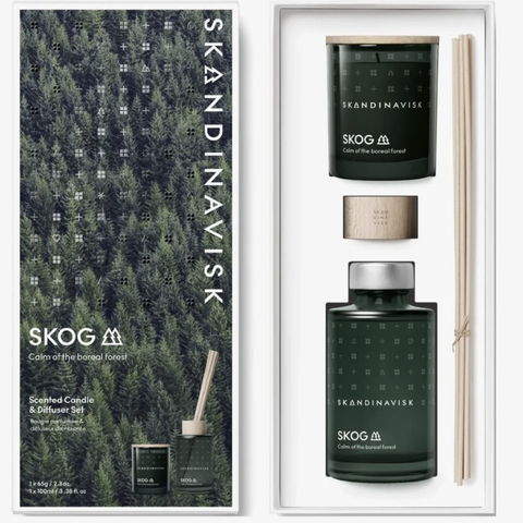 SKANDINAVISK SKOG Scented Candle & Diffuser Set - Duftpinner