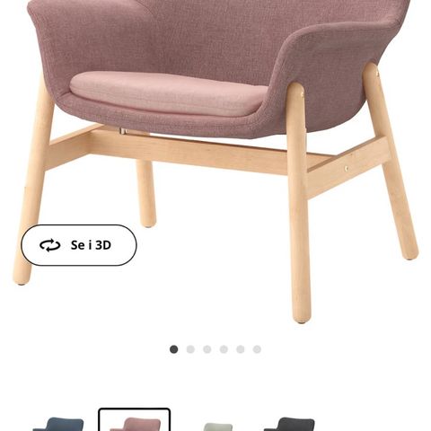 Vedbo lenestol fra IKEA selges rimelig, pent brukt