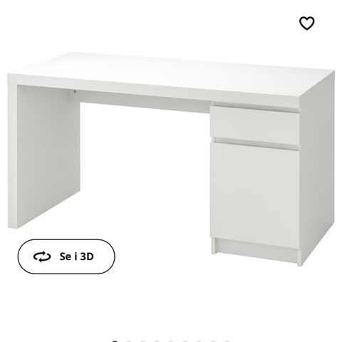 Malm skrivebord fra Ikea