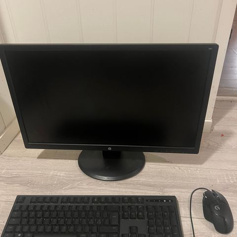 Monitor, tastatur og mus