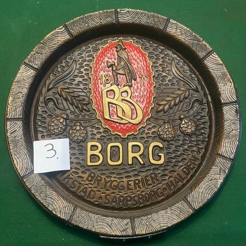 Strøkent Tønne skilt Borg Bryggeri