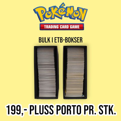 Pokémon BULK i ETB-bokser