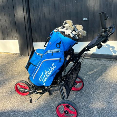 Golfbag og golftralle