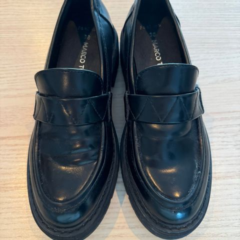 Loafers ekte skinn str 38