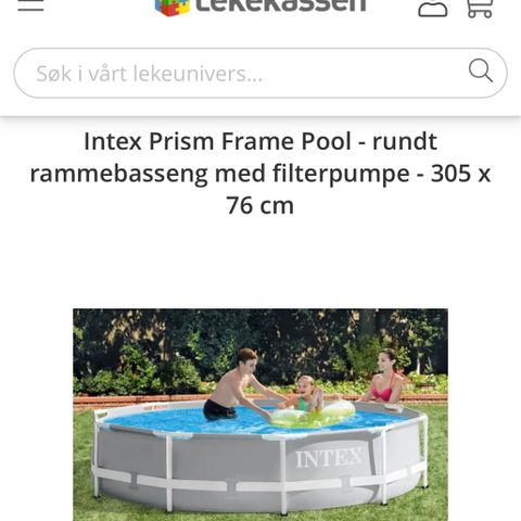 Basseng Intex med filterpumpe+++