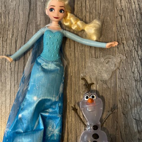 Disney Frozen Elsa og Olaf - barbie. Med lys og lyd.