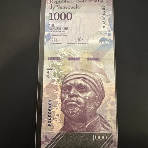 Venezuela 1000 Bolivares, usirkulert kvalitet (716 AT)