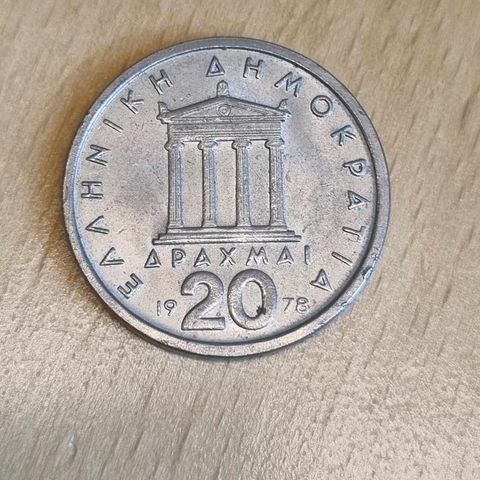 20 drakmer 1978 Hellas, pent sirkulert