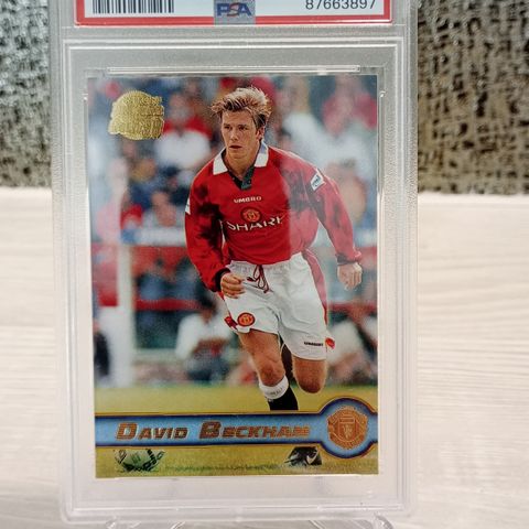 FotballKort David Beckham Merlins Premier Gold 98 PSA 6