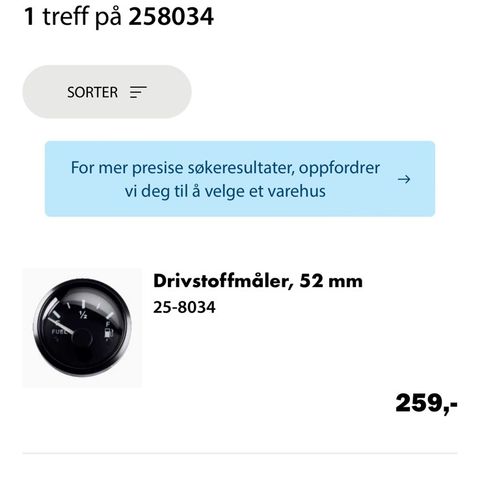 Drivstoff måler