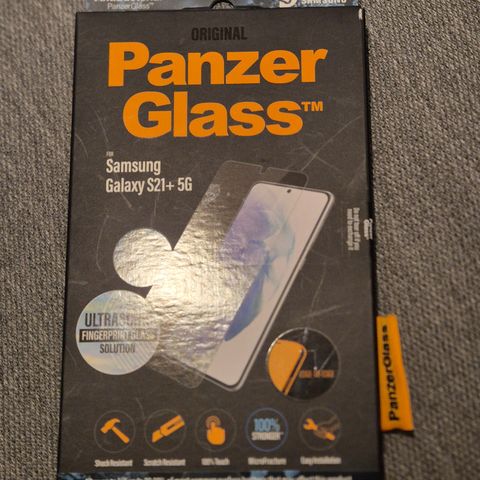 Nytt uåpnet Panzer Glass til Samsung S21+