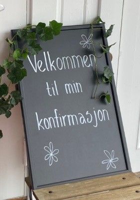 Velkomstskilt, konfirmasjon