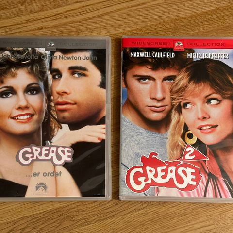 Grease 1 & 2 (DVD) Norsk tekst