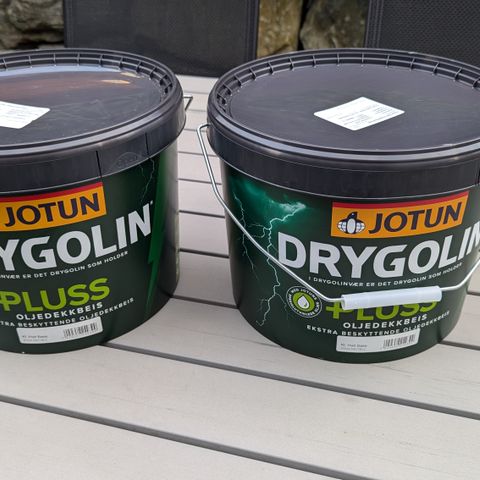 2x10 liter Jotun Drygolin Pluss oljedekkbeis hvit (Bomull)