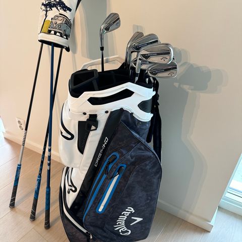 Ny Hyperdry Golf bag med nesten nye Callaway Paradym Ai Smoke jern (LINKS)