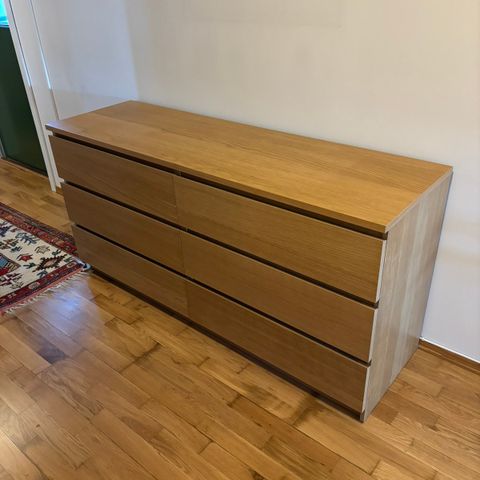 Ikea kommode Malm, 6 skuffer selges