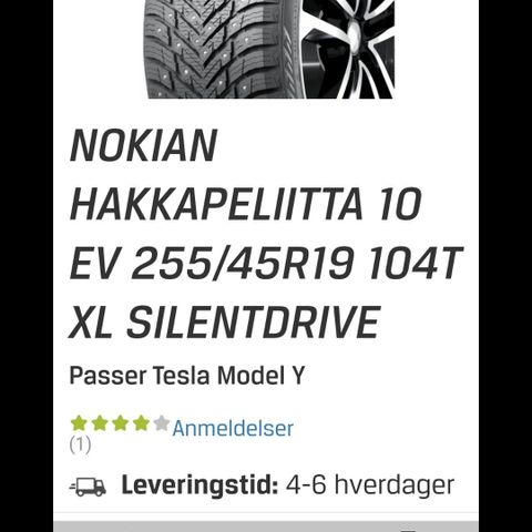 Piggdekk på felg til Tesla Y 255/45R19 104T XL ønskes kjøpt i Trondheimsområdet.