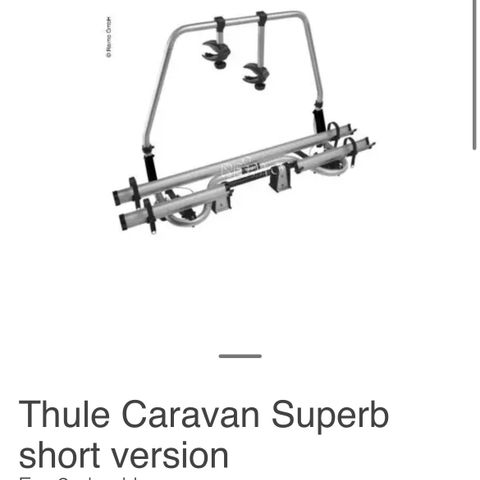 Thule caravan sykkelstativ short version