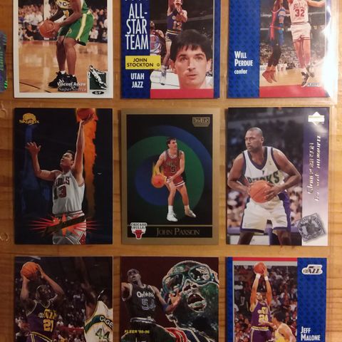 900 +  VINTAGE NBA Basket kort!   ( fra 1990-92)