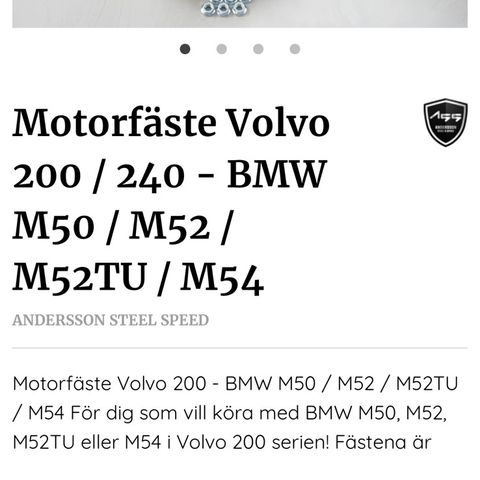 Motorfester volvo 240 - m50