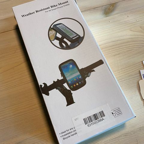 Mobilholder til sykkel (vanntett)