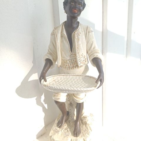 Blackamoore Figur  / B. Block ca. 1900 - Terracotta Majolica