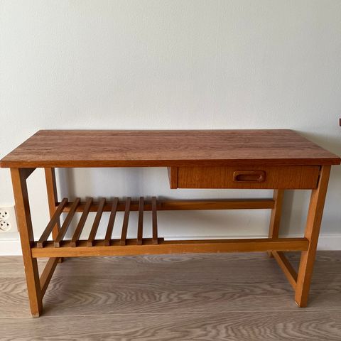 Retro benk / bord i teak (Reservert)