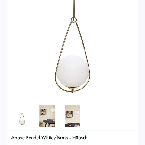 Ny Hubsch Above pendel lampe uten glass