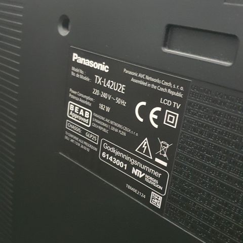 Panasonic tv Viera TX-L42U2E