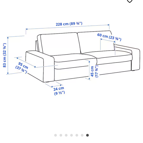 Sofa og puff(m oppbevaring )  kivik