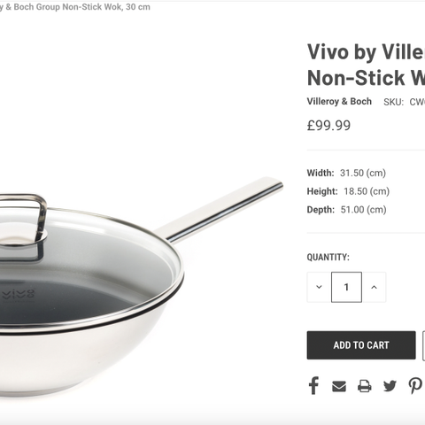 Vivo by Villeroy & Boch Group Non-Stick Wok, 30 cm