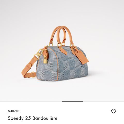 LOUIS VUITTON Speedy 25 Bandoulière 2024 Damier Denim 3D cotton canvas