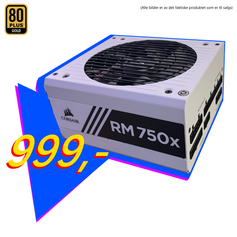 CORSAIR RM 750X POWERSUPPLY (HVIT)