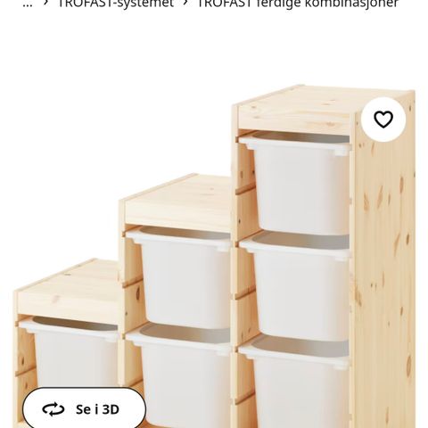 Ikea trofast oppbevaringskombinasjon furu