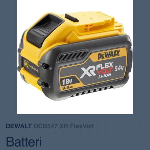 DEWALT batteridrevne XR-verktøy på 18V og 54V