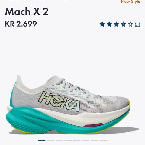 Hoka Mach x 2 str 38. Kun brukt 5km