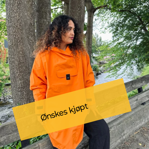 Ønskes kjøpt: Bergen Blæst poncho orange/gul L/XL