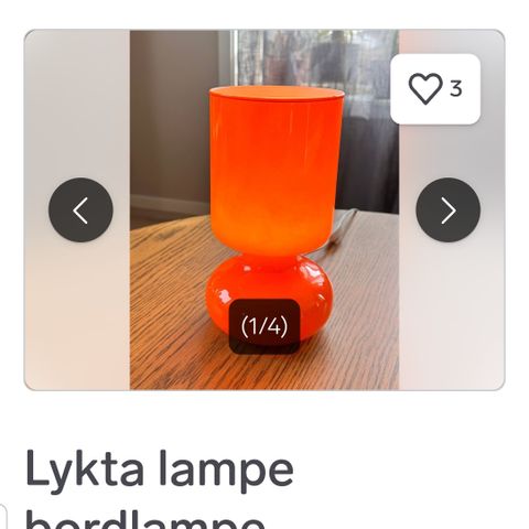 LYKTA LAMPE IKEA ORANGE