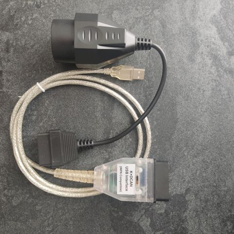 K+DCAN med 20-pins adapter INPA diagnosekabel for BMW serie E INPA ISTA