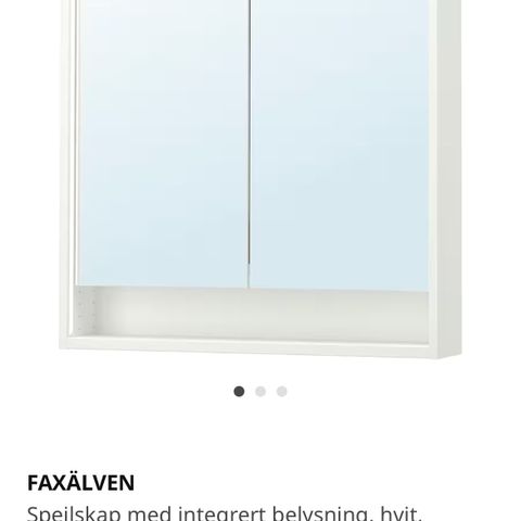 FAXÄLVEN speilskap 80x15x95