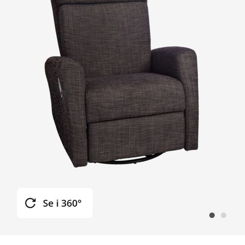 Mørk grå recliner