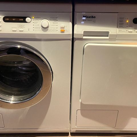 Miele SOFTTRONIC Vaskemaskin +  Miele Eco T 8000 C tørketrommel